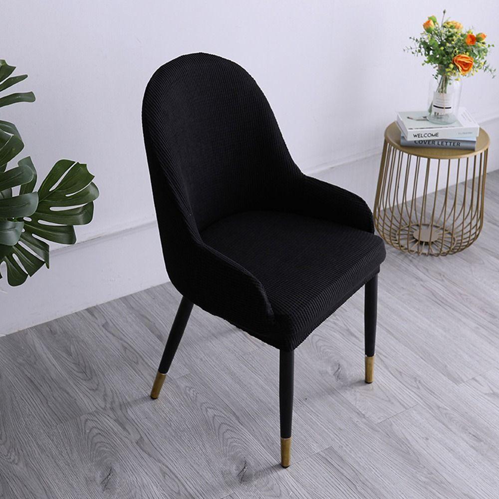 High-elastic Integrated Seat Cover Curved Stool Slipcover Dining Chair Cover for Home Decoration