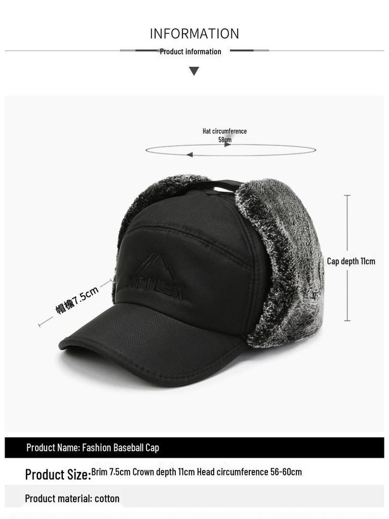 Unisex Winter Outdoor Hat: Thickened Velvet, Warm Lei Feng Style for Cycling & Cold Weather