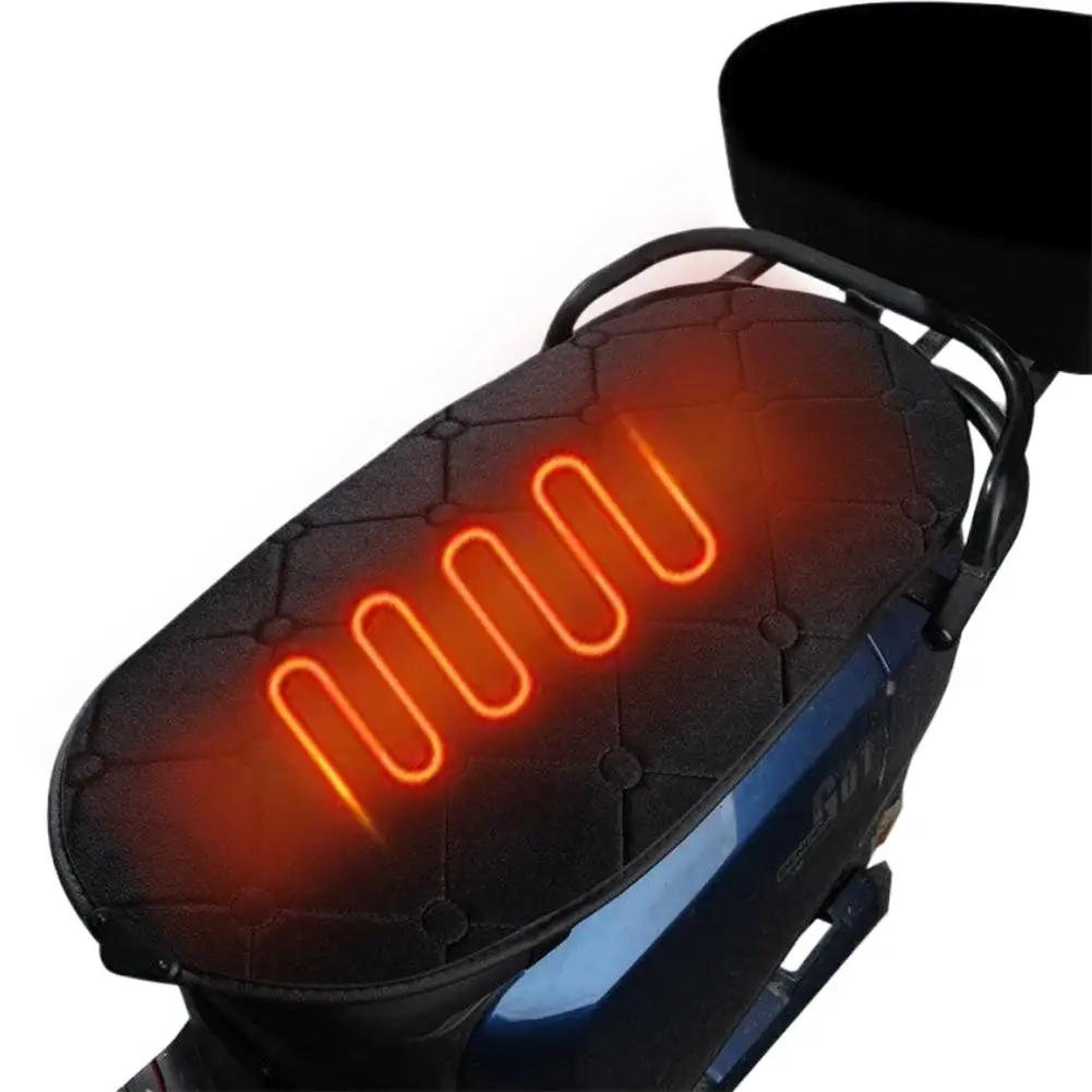 

Motorcycle Seat Cushion Heating Adjustable Comfort for ATV Long Ride Cold Weather Wear Resistant Cover Temperature Control D0V3