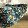 Retro Bedspread On The Bed Cotton Multilayer Gauze Floral Bird Towel Quilt AB-Side Tassel Blanket Sofa Cover Multifunction Cover