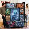 Futuristic Violin Variations 2D Flat Pattern Flannel Blanket, High Quality All Seasons, Home Decor, Warmth and Comfort, Perfect for Christmas Gifts.