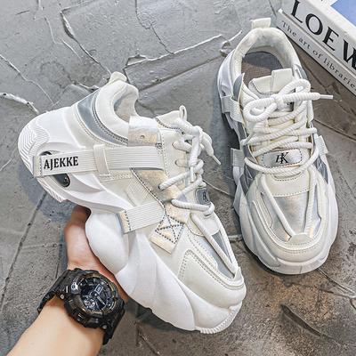 Luxuriöse Herrenschuhe Neueste Veröffentlichung Frühling Herbst Atmungsaktiv Dicke Sohle Erhöhte Sportschuhe Jugend Vielseitige Freizeitschuhe