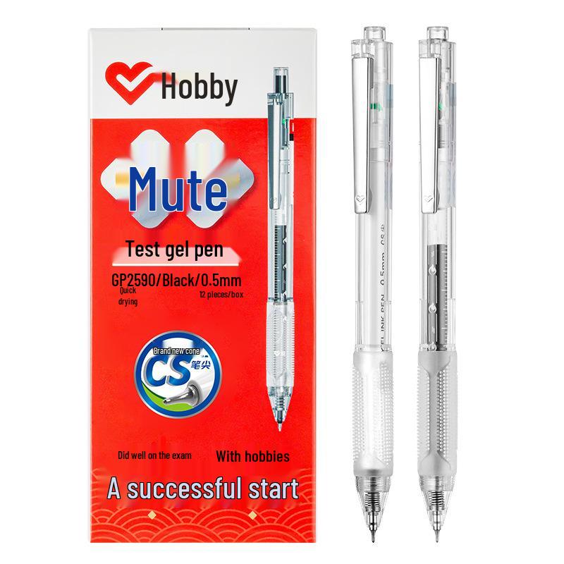 Hobby GP2590 Quick-Dry 0.5mm Silent Click Smooth Tip Pen 0.5mm