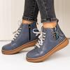 Large size tall snow boots for women, new lace-up outer cotton shoes for autumn and winter women