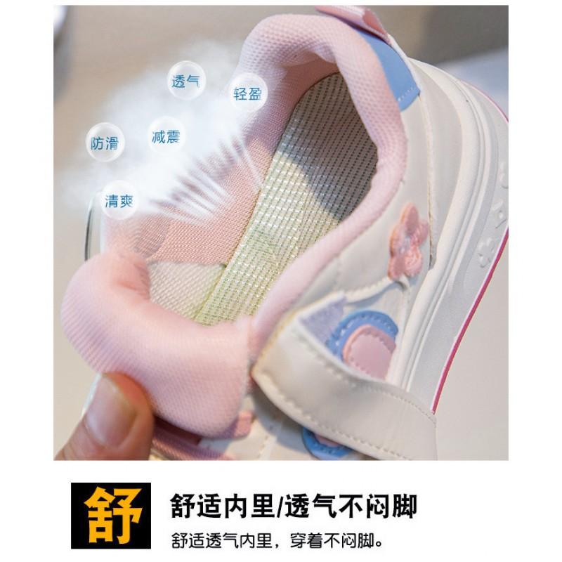 Girls Casual Sneakers Floral Design Soft Sole Kids Fashion Shoes Ages 4-12