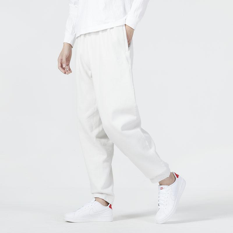 Nike Solo Swoosh Fleece Joggers Men Bottoms White DA0330-030