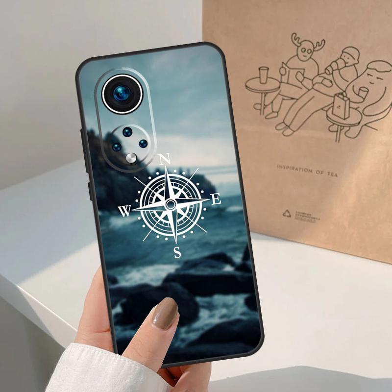 World Map Compass Nautical For Honor Magic 8 Pro 5 6 7 Lite Case For Honor Win RT 200 400 50 70 90 X8b X9a X9b X9c X9d