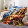 Wildlife Print Flannel Blanket, High Quality Comfortable for All Seasons, Home Decor, Warmth and Comfort, Perfect for Christmas Gifts