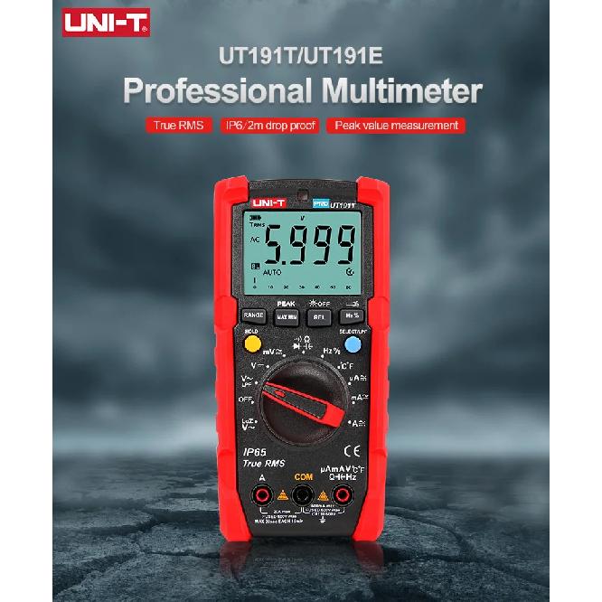 UNI-T UT191E UT191T Professional Digital Multimeter UNIT True RMS ACV AC DC Voltage Current Meter Capacitor Resistor Tester
