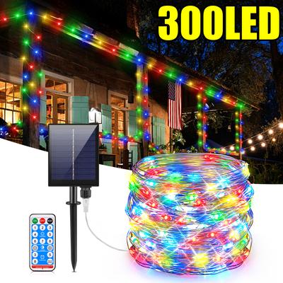 LED Solar Lichterkette Außen Garten Lichterketten LED Lichtergirlande Wasserdichte Lampe für Weihnachtsfeier Hochzeit Weihnachtsbaum Deko