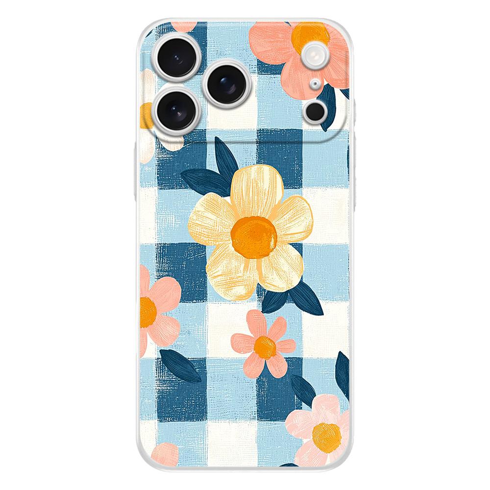 Soft Clear Phone Case For iPhone 17 Air 16E 16 11 15 14 Pro MAX 12 13 7 8 Plus SE Easter Cover Stylish Flower Patterned Design
