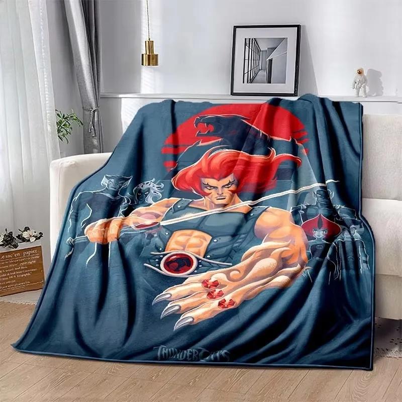 Fashion Cartoon Thundercats Printed Blanket Picnic Blankets Warm Blanket Soft and Comfortable Blanket Home Travel Birthday Gifts