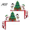 Entrance Door Corner Decor Christmas Topper, Wooden Sign, Santa Snowman Gingerbread Decoration Man Frame for Home Holiday Party Indoor Seasonal