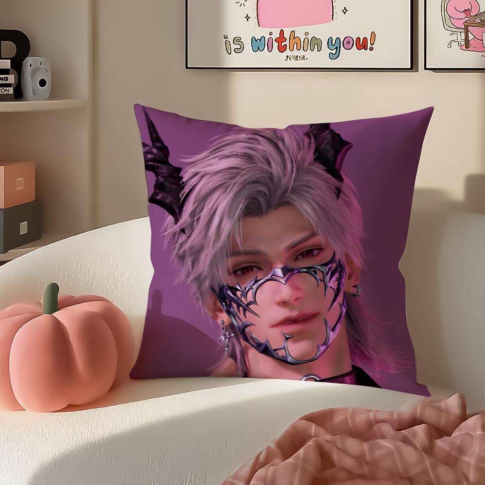 Game Love And Deepspace Sylus Cushion Cover Pillowcase Short Plush Invisible zipper Room Sofa Cushion Cover
