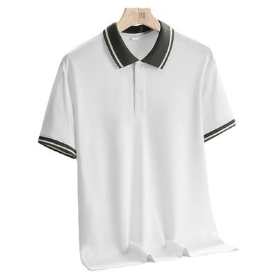 Sommer T-Shirt für Herren Business Poloshirt mit unifarbenem Polokragen und kurzen Ärmeln
