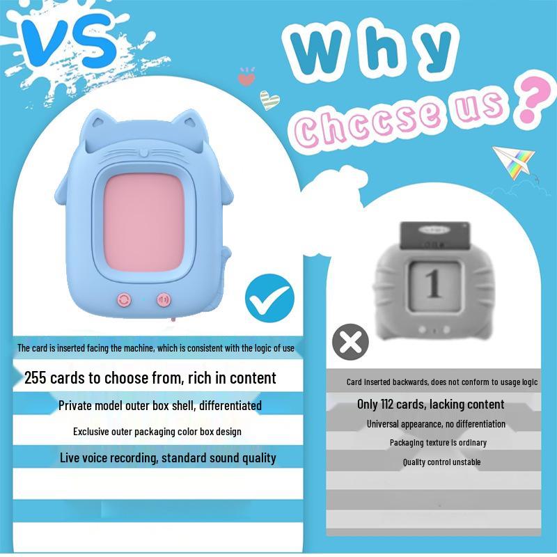 Englischlern-Karteikartenmaschine für Kinder: Frühe Bildung & Sprachentwicklungswerkzeug