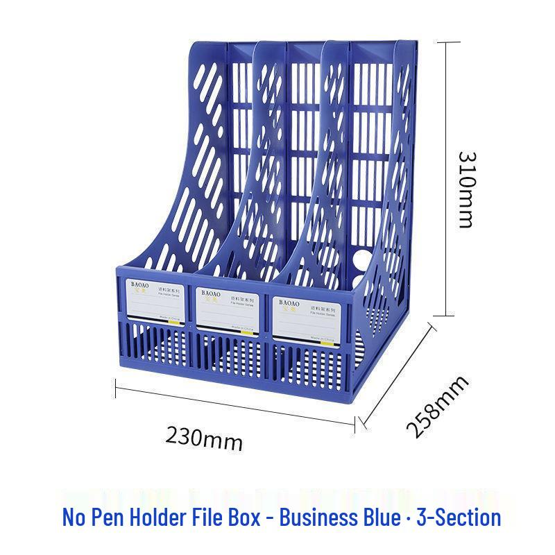 Four-Tier A4 Document Organizer with Pen Holder - Desktop File Holder Tray and Storage Rack