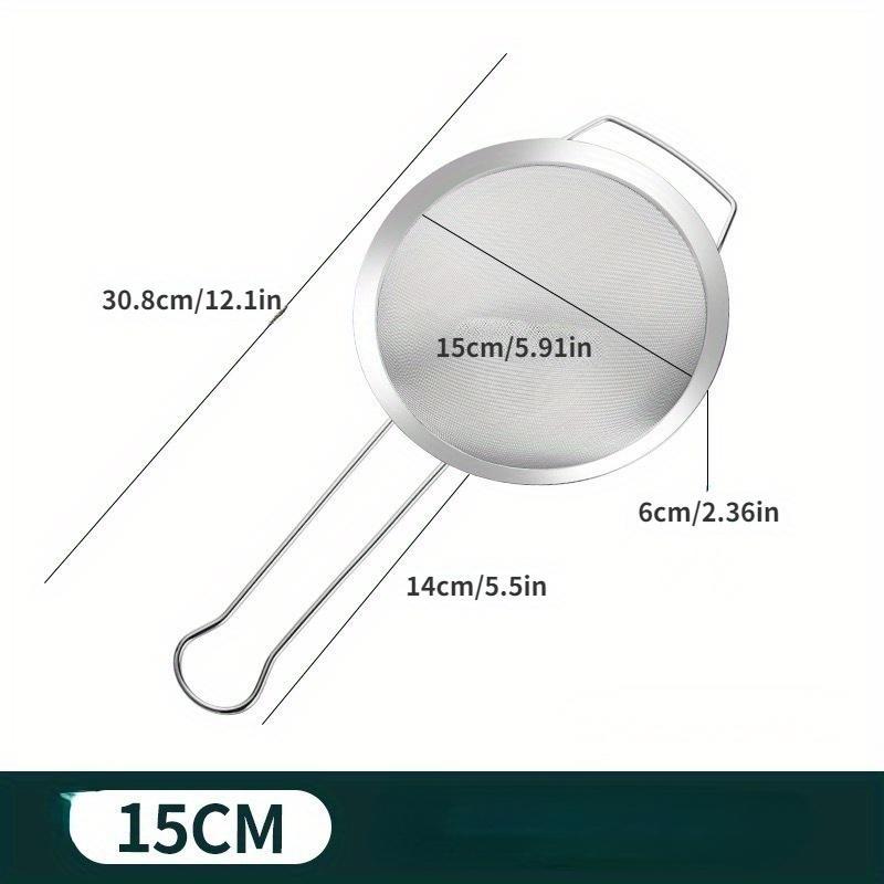 15/20CM Stainless Steel Strainer Fine Mesh Small and Large Strainer Household Strainer