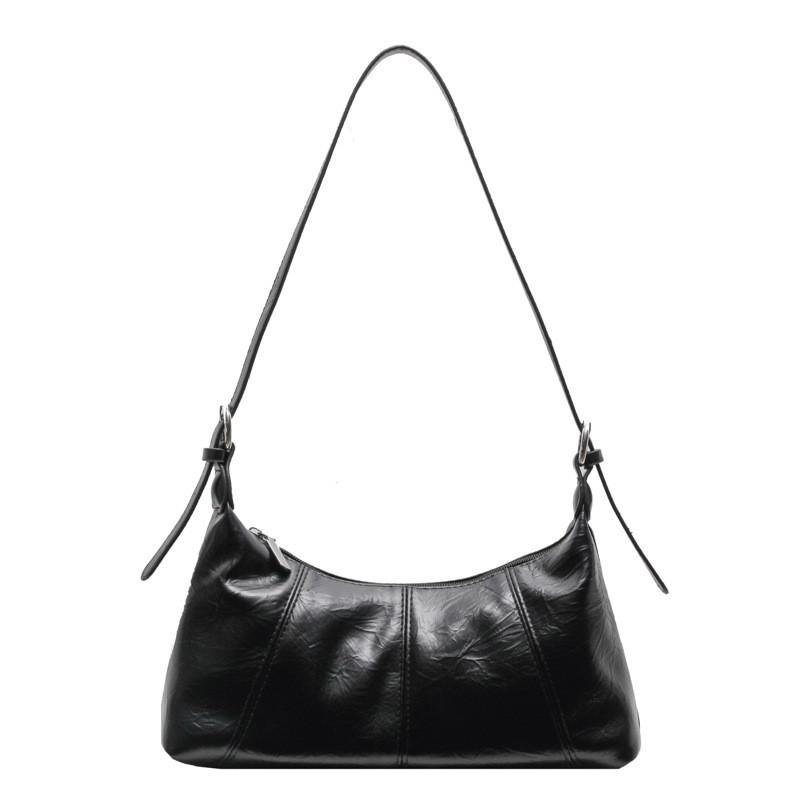 Ielgy French Niche Large-Capacity Dumpling Bag Korean Version Retro Texture One-Shoulder High-End Messen