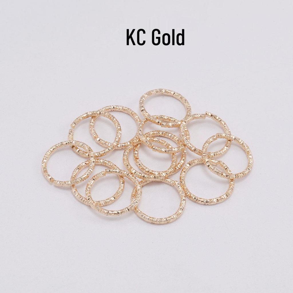 DIY Jewelry Accessories: Embossed Jump Ring & Single Connecting Ring Set for Crafting