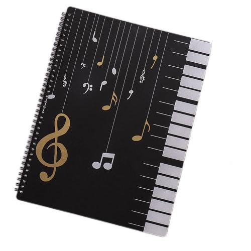 Writable A4 Size Music File, 30-Page Pockets, Holds up to 60 Sheets, Foldable Music File, Perfect for Organizing and Storing Music Files, Choir Music,