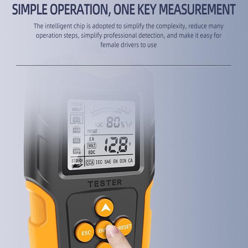 12V/24V Autobatterietester Digitalanzeige Parameter Innenwiderstandstester für Autobatterien 1 PC