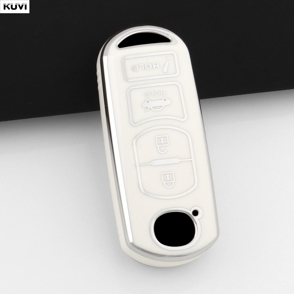 4 Button Fashion TPU Car Key Case Cover For Mazda 2 3 6 Demio Atenza Axela CX-5 CX5 CX-3 CX7 CX-9 3 4 CX30 2016 2017 2018 2019