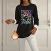 Women's Lined Long Sleeve Round Neck Halloween Sweatshirt Winter Casual Top