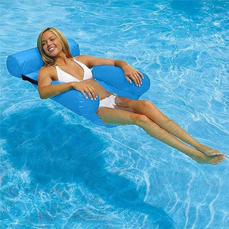 Good-Pool Float Chair, Adult Inflatable Pool Lounger, Foldable Portable Float Seat, Pool Party Summer Water Fun