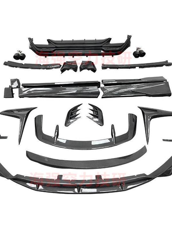TRD Carbon Fiber Kit: Front Lip, Rear Lip, Side Skirts, Roof Spoiler for 2023 Lexus RX350h, 500h, 450h