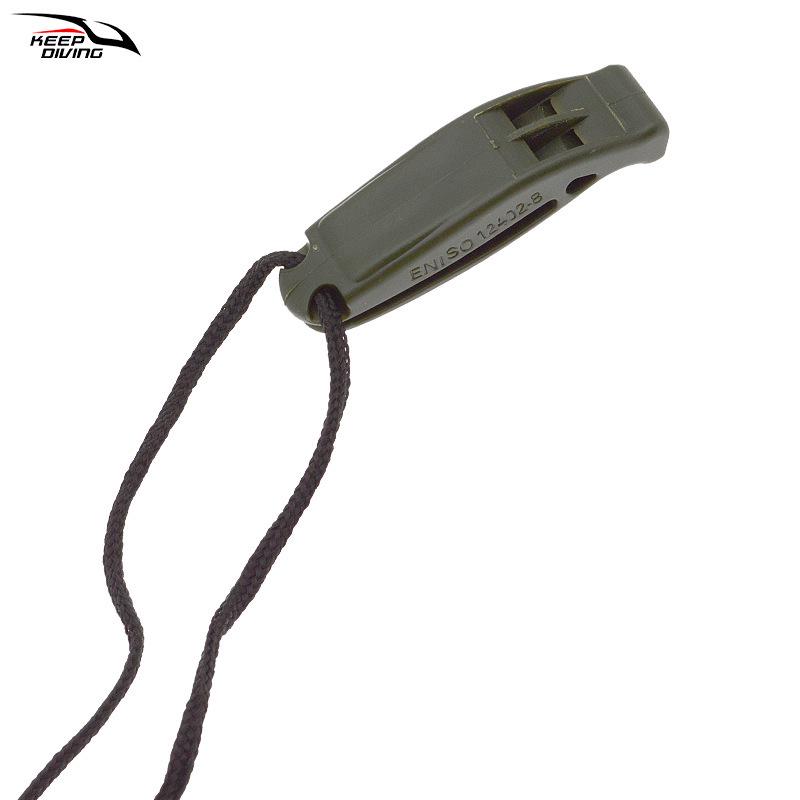 Dual-Frequency Survival Whistle with Anti-lost Lanyard for Water Sports and Emergency Use