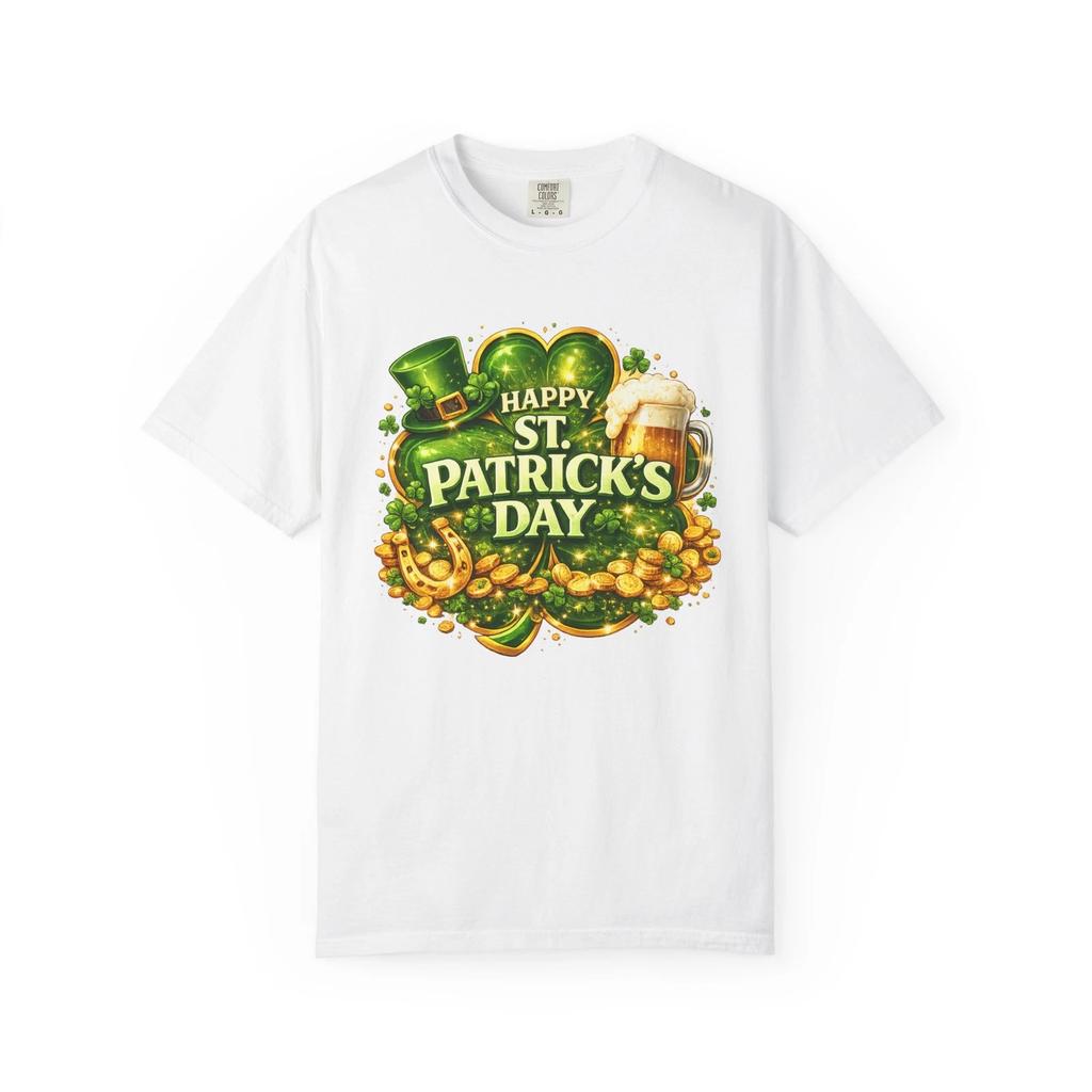 St. Patrick's Day Shamrock Beer Coins Clover T-Shirt