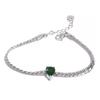 Yhpup Fashion 18K Gold Plated Bling Cubic Zirconia Stainless Steel Necklace Bracelet Jewelry Set Chain Texture Collar Waterproof