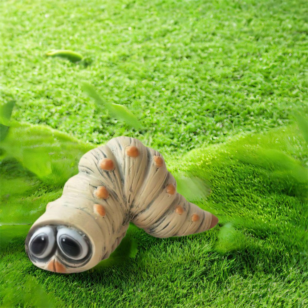Handmade Garden Worm Ornament Funny Animal Figurine Outdoor Caterpillar Statue Holiday Decoration