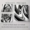 Swirling, abstract, monochrome Bedding Duvet cover sets Duvet covers Pillowcases gifts (1 * Duvet Cover 2 * Pillowcases, without duvet insert)