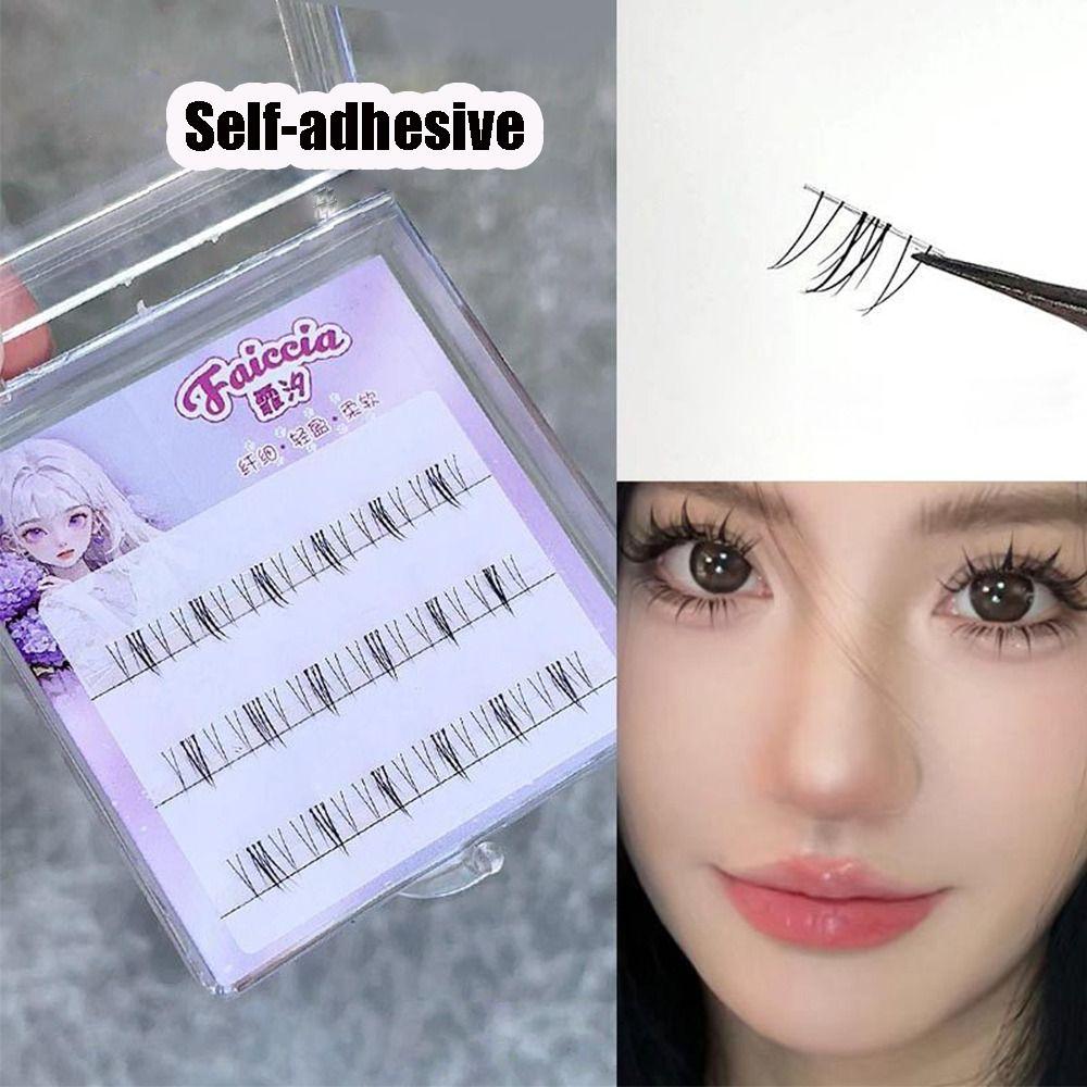 Press On Segmented Eyelashes Natural Long Individual Eyelash  DIY Eyelash Extension