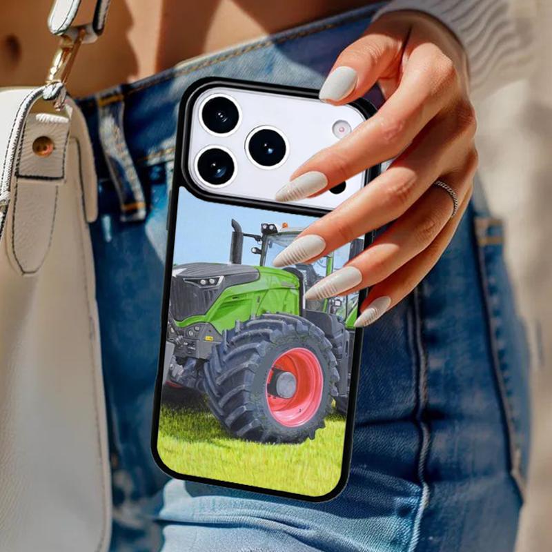 Red Tractors Car Phone Case For iPhone 17 Air 14 15 13 12 Max Cover For Apple 16e 11 Pro Max Plus Coque
