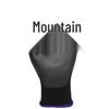 Black PU Labor Protection Gloves - Wear-Resistant, Breathable Work Gloves for Construction and Electronics.