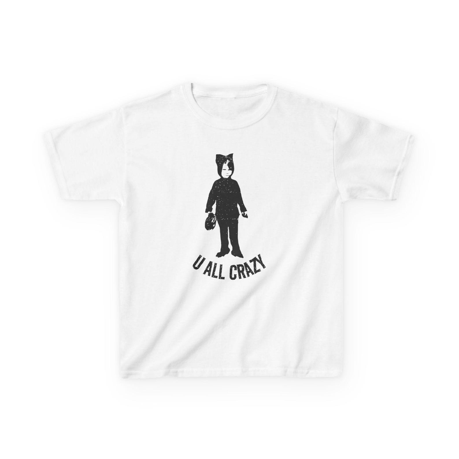 U All Crazy Kids Graphic Tee - Playful Cotton T-Shirt S