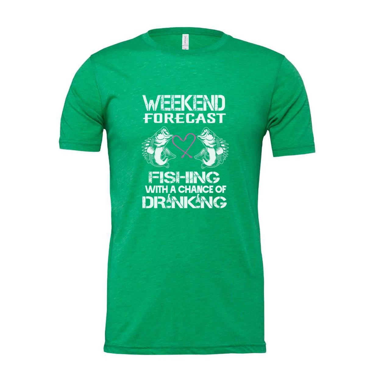 Unisex Weekend Forecast Fishing T Shirt S