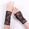 Lace Rose Flower Fishnet Gloves Party Dress Performance Gloves New Wedding Bridal Gloves  Sexy