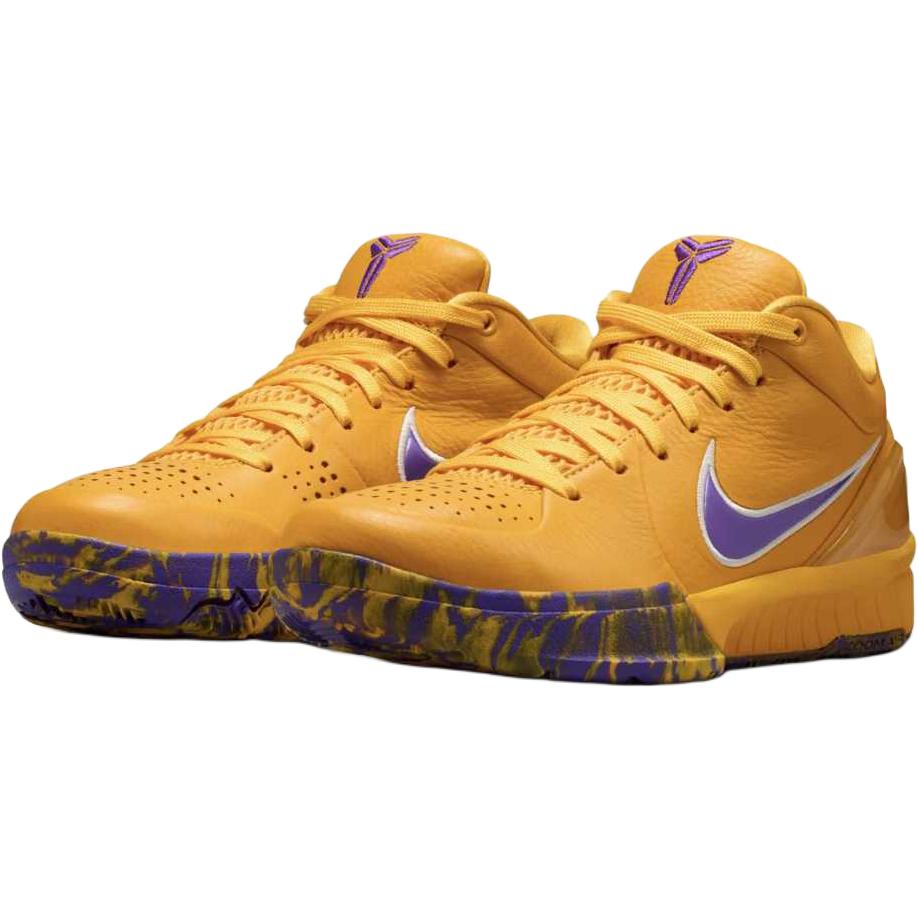 Nike Zoom Kobe 4 Protro GS Lakers Kindersneaker Gelb University-Gold Weiß-Fierce-Lila IQ4109-700