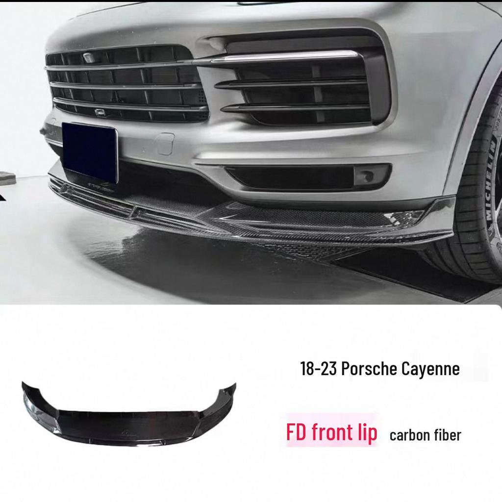 Porsche Cayenne Coupe (18-25) Carbon Fiber Kit: Front Lip, Side Skirts, Rear Lip, Roof & Middle Spoilers