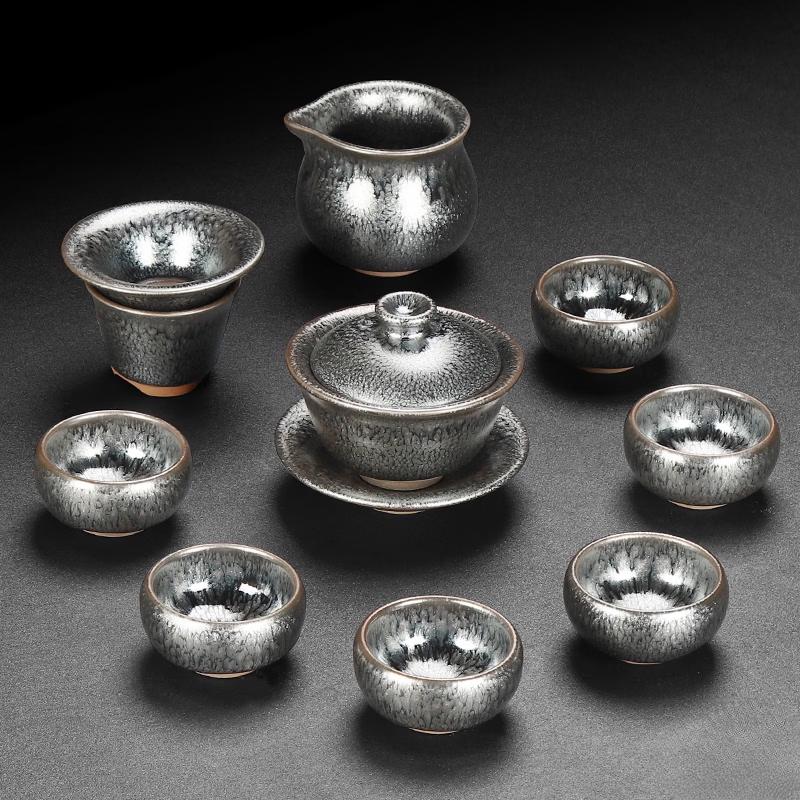 Handun Jianzhan Style Light Luxury Kung Fu Tea Set