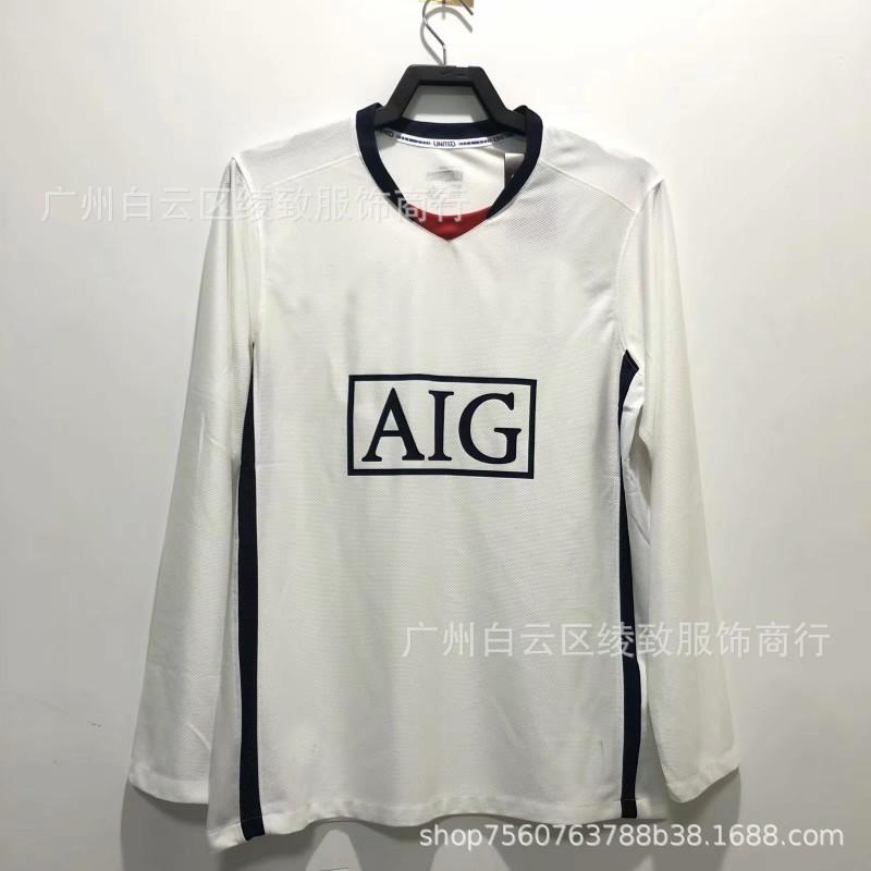 Manchester United Retro Domácí Dres 2007-08 Cristiano Ronaldo 7 Dlouhý Rukáv Stoleté Vydání Fotbalový Dres