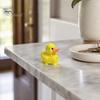 Healing Little Duck Design 3D Printed Melting Yellow Figurine, Cute Funny Desktop Decor, Ornament Bright Mini for Desk Bookshelf & Creative