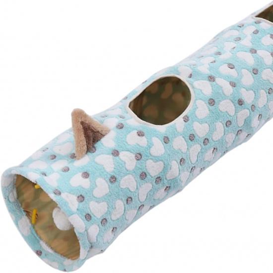 Cat Tunnels for Indoor Cat, Pet Cat Tunnel Tube Cat Toys Collapsible, Cat Play Tent Interactive Toy Cat House Bed with Balls for Cat Kitten- Heart