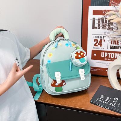 School Bag, Small Mushroom, Children's Backpack for 3-6 Years Old, New Lightweight and Cute Baby Backpack Batch
