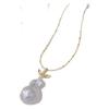 Angel baby design, big baroque necklace, natural pearl, special-shaped versatile necklace, retro sweater chain.