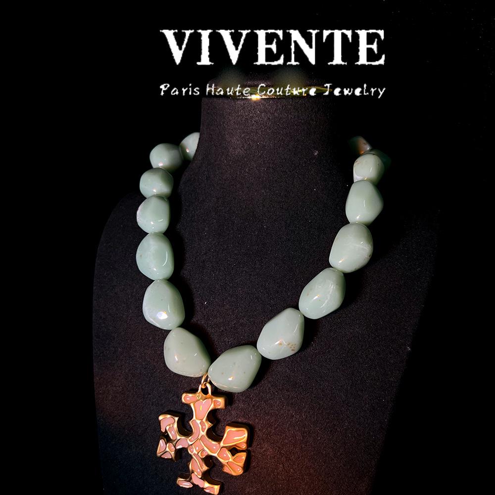 

Ожерелье из смолы с крупными бусинами в античном стиле - Модная цепочка для ключицы для горячих девушек